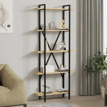 Raft librash Hanah Home, ngjyrë lis dhe e zezë, Kinder, 72x170x25cm