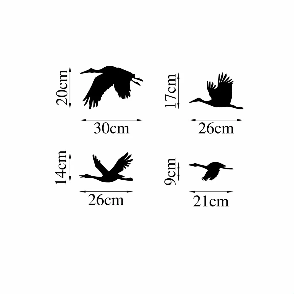 Aksesor dekorativ muri prej metali, Wallity, lejlek, set - 5