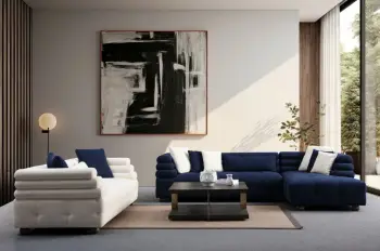Këndore Boston, ngjyrë blu e natës, Atelier del Sofa, kënd i djathtë