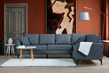 Këndare Atelier del Sofa, Tempo Corner Right (L3+3), ngjyrë gri e errët
