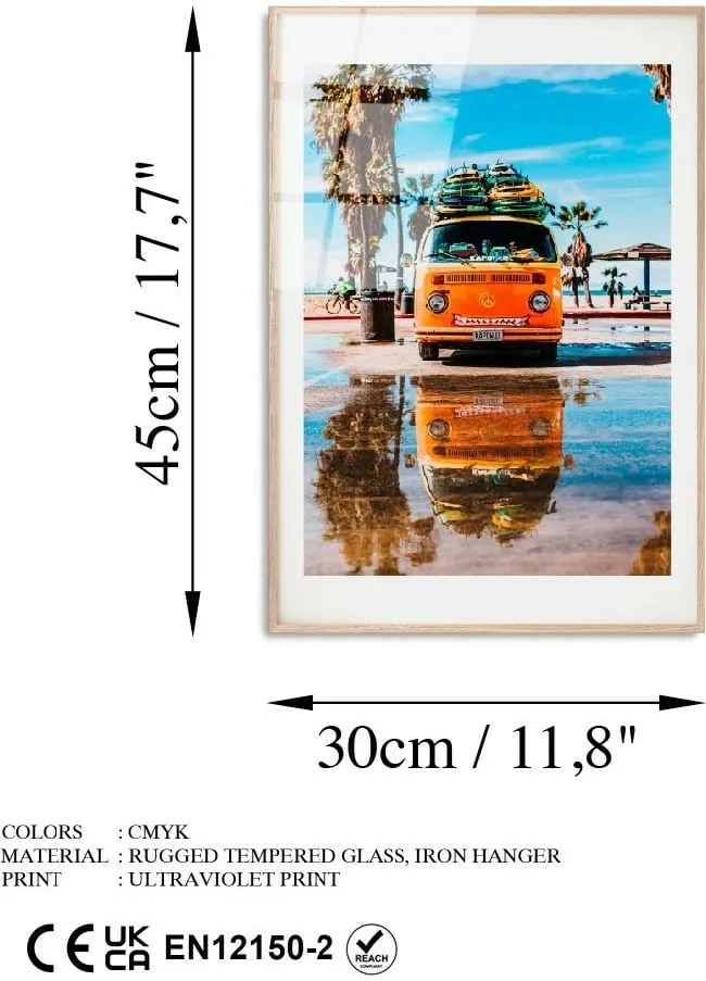 Pikturë dekorative prej xhami të temperuar, Wallity, UV-1073, 30x45cm - 7