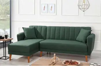 Kënd divan-krevat, kënd i majtë, ngjyrë e gjelbër e errët, Atelier del Sofa