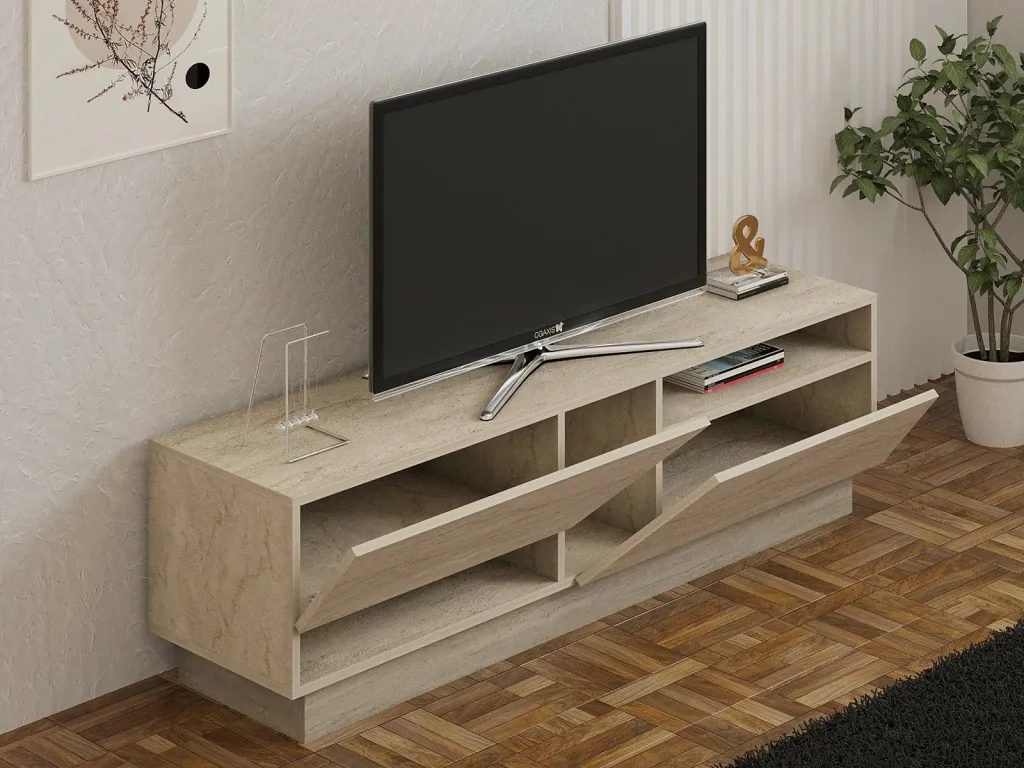 Komodinë për TV Koza, travertin - 3