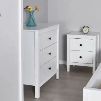 Komodinë Hanah Home, Kmd-992-Bb-1, ngjyrë e bardhë