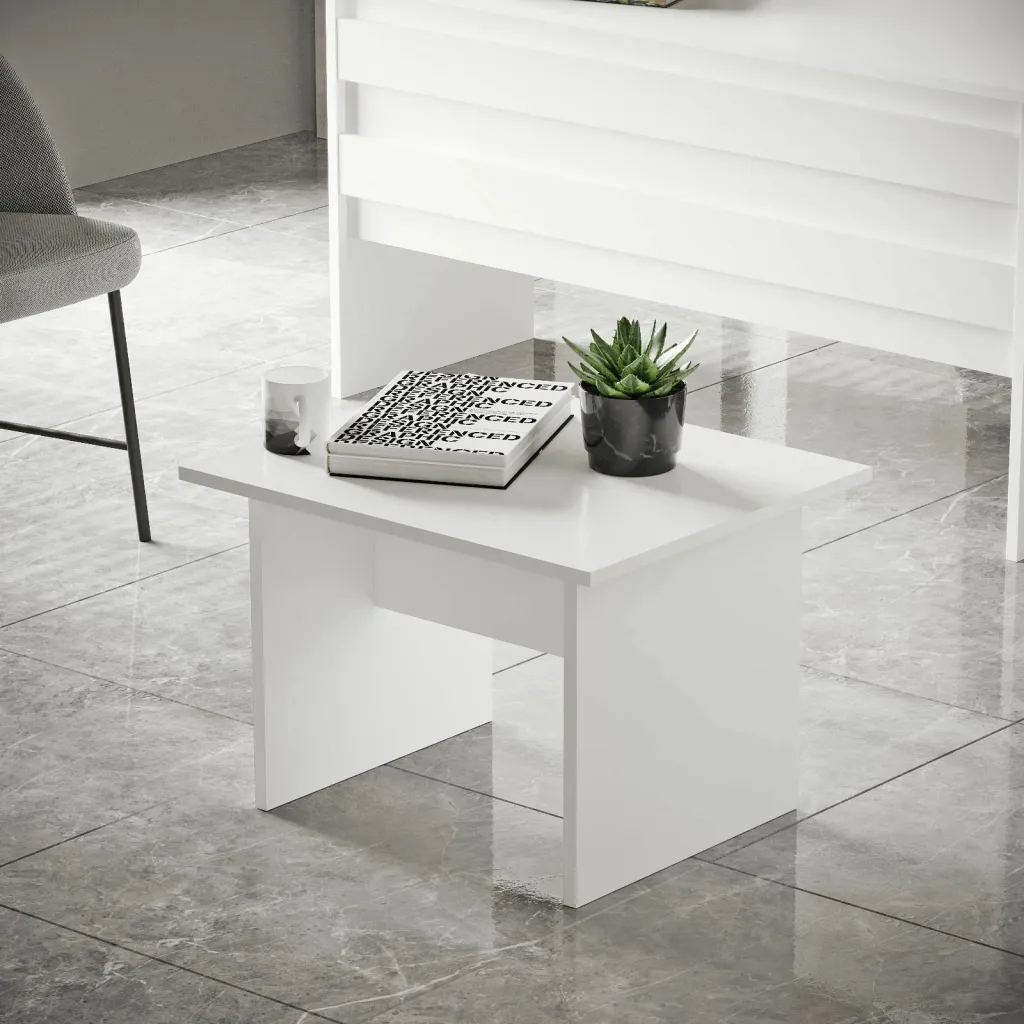 Set mobiljesh për zyre Hanah Home, Vo10-W, ngjyrë e bardhë - 3