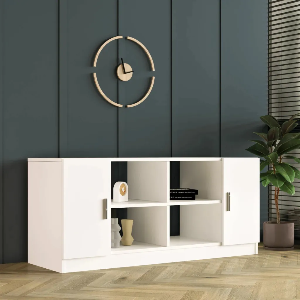 Set mobiljesh për zyre Hanah Home, Vo10-W, ngjyrë e bardhë - 4
