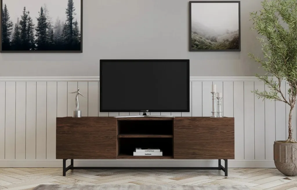 Komodë TV, dru i arrës, Hanah Home - 1