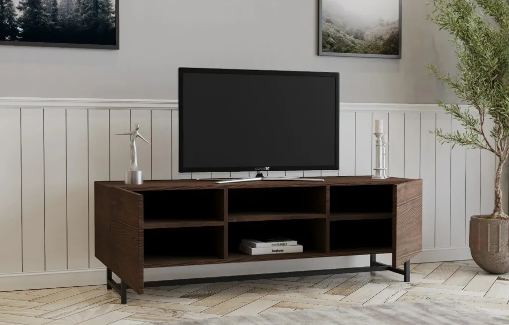 Komodë TV, dru i arrës, Hanah Home - 3