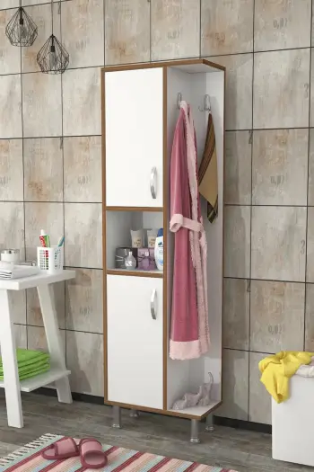 Dollap për banjo, i bardhë, Hanah Home Ilgım