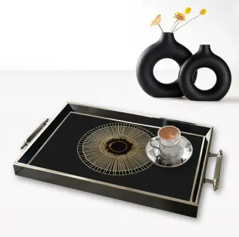 Tabaka qelqi Aberto Design, shumëngjyrëshe, TPG9878, 50x29x3.5 cm