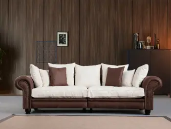 Divan treshe Atelier del Sofa, Fresno 3, kafe-bardhë