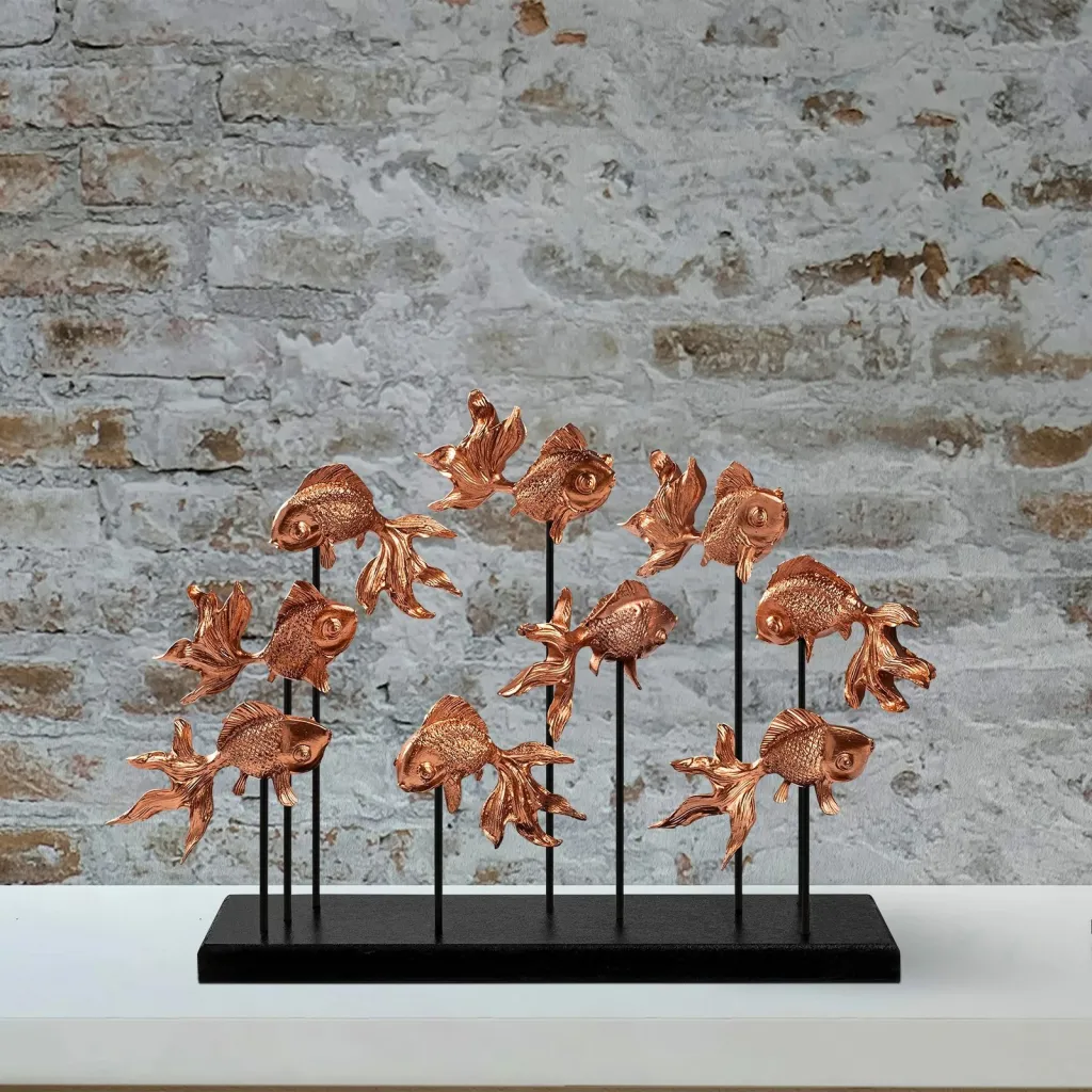 Objekt dekorativ Aberto Design, peshk të artë, bakër - 2