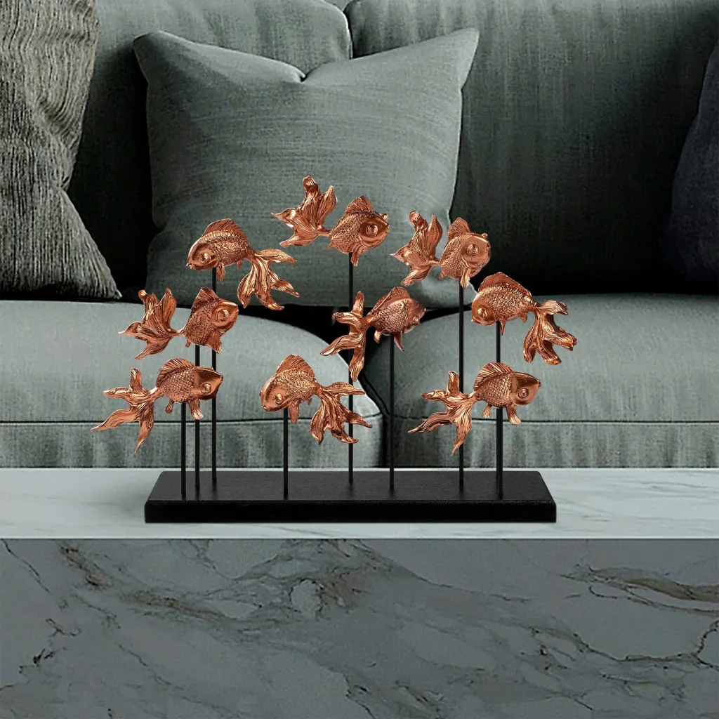 Objekt dekorativ Aberto Design, peshk të artë, bakër - 3