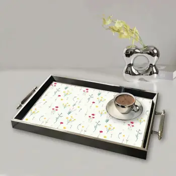 Tabaka prej qelqi me lule shumëngjyrëshe, Aberto Design, TPG9789