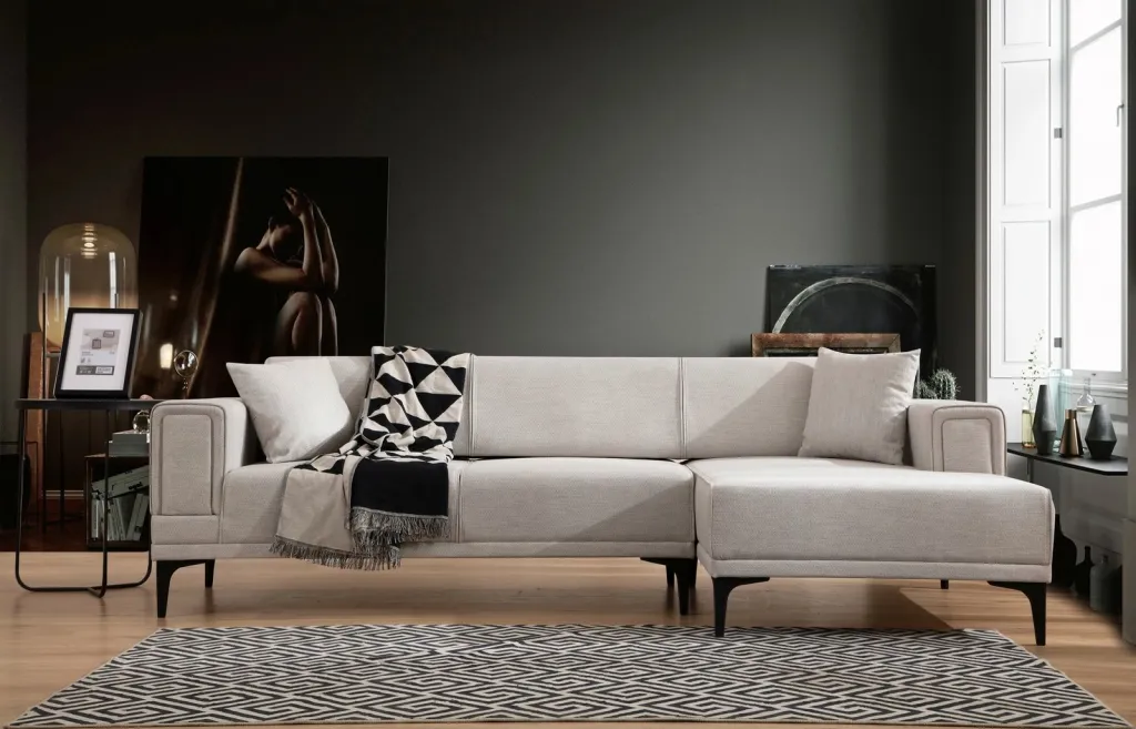 Kënd-sofë krevate Atelier del Sofa, kënd i djathtë, ngjyrë ecru - 2
