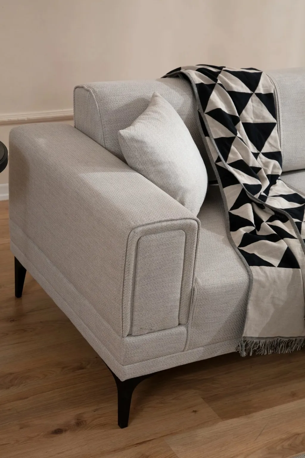 Kënd-sofë krevate Atelier del Sofa, kënd i djathtë, ngjyrë ecru - 4