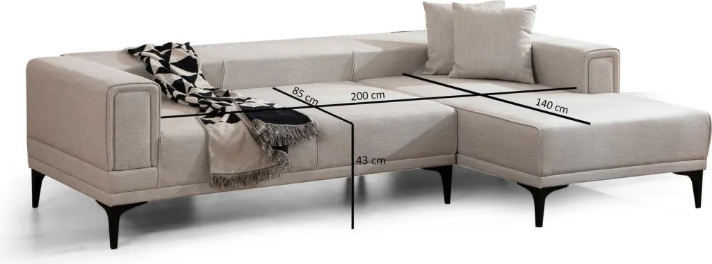 Kënd-sofë krevate Atelier del Sofa, kënd i djathtë, ngjyrë ecru - 9