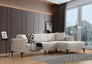 Kënd-sofë krevate Atelier del Sofa, kënd i djathtë, ngjyrë ecru