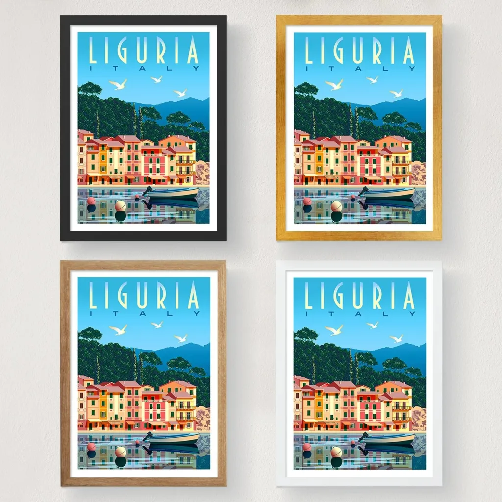 Poster A3, Liguria - 1973, shumëngjyrësh - 2