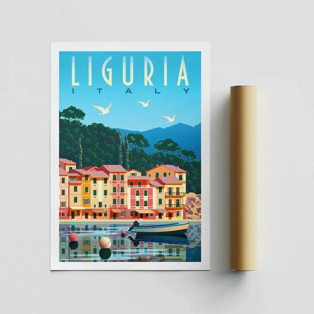 Poster A3, Liguria - 1973, shumëngjyrësh - 3