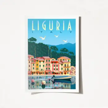 Poster A3, Liguria - 1973, shumëngjyrësh