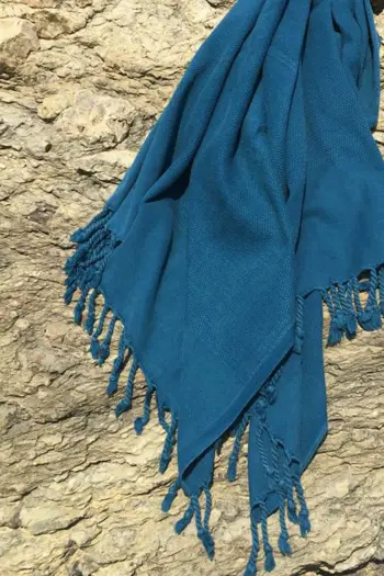 Peshqir plazhi Fouta, ngjyrë petrol blue, Mijölnir, 90x175cm