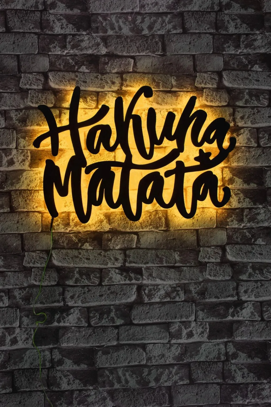 Ndriçim dekorativ LED, Hakuna Matata, e verdhë - 2