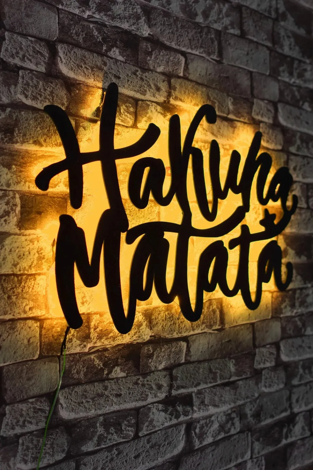Ndriçim dekorativ LED, Hakuna Matata, e verdhë - 3