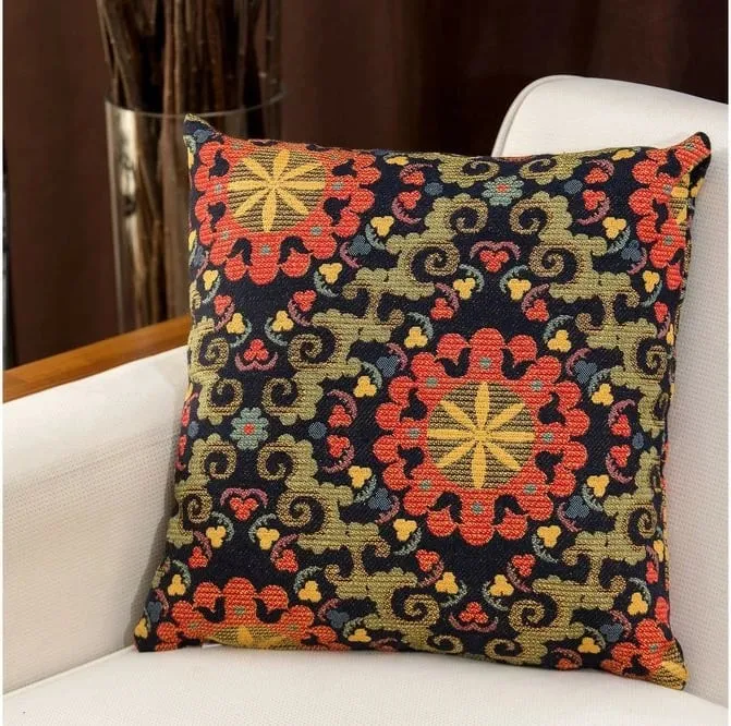 Jastëk dekorativ Aberto Design, Gora, ngjyrë kaltër e errët - 1