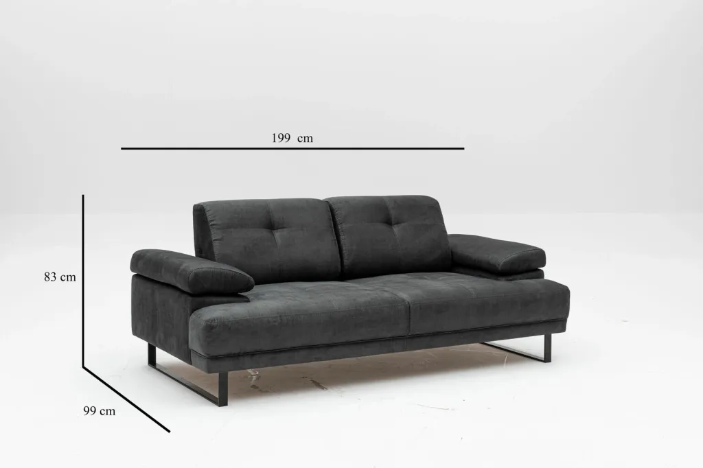 Krevat-sofë dy ulëse, Atelier del Sofa, Mustang, antracit - 12