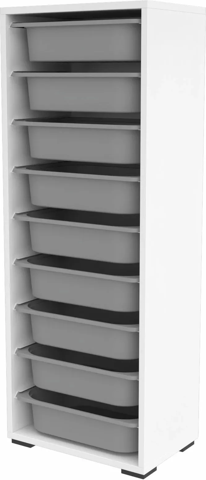 Dollap Multifunksional Zola 9N, bardhë, gri - 4