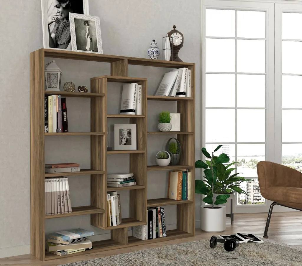 Raft librash Hanah Home, Ample, ngjyrë arre - 2