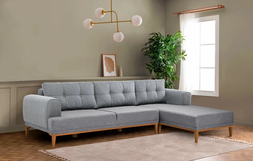 Kënd divan Atelier del Sofa, Vina Corner, ngjyrë gri, Atlantic Pine - 1