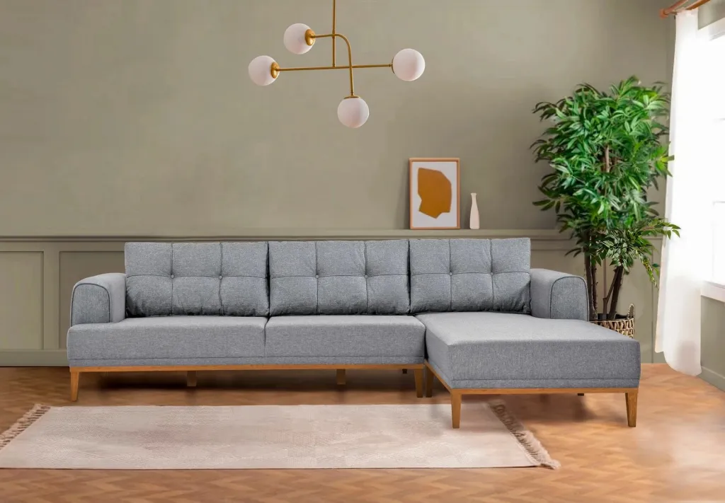 Kënd divan Atelier del Sofa, Vina Corner, ngjyrë gri, Atlantic Pine - 2