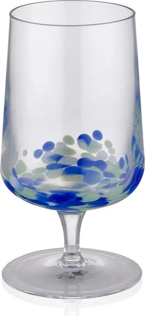 Gotë qelqi Hermia, BRD0049, blu, e bardhë, e gjelbër, 350ml - 2