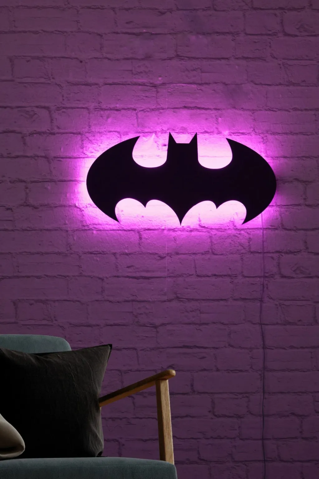 Dritë dekorative LED, Batman, ngjyrë rozë - 3