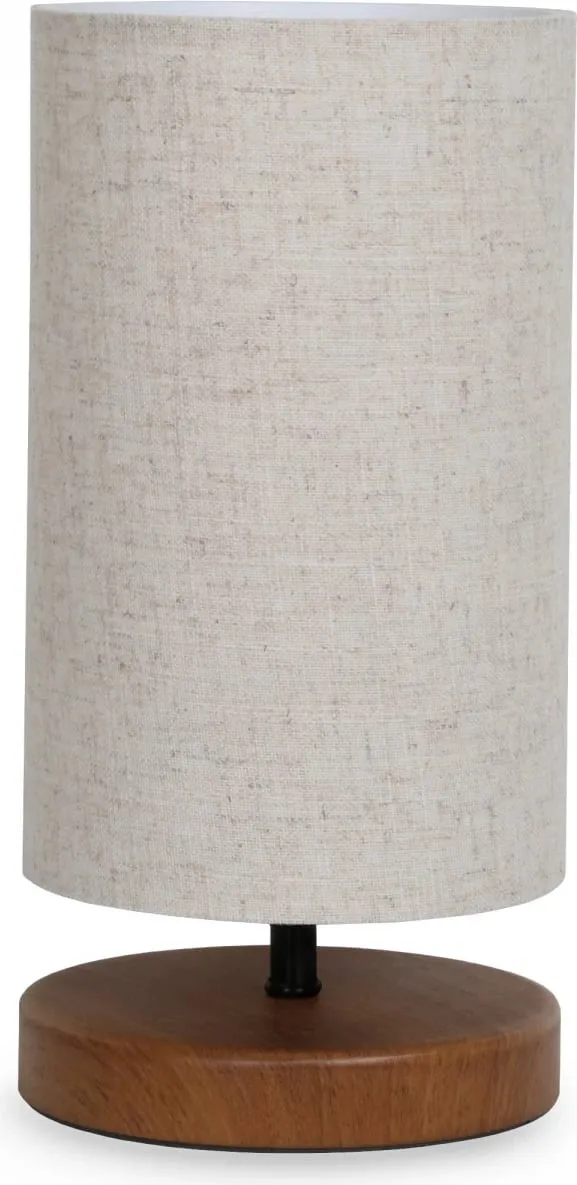 Llambë tavoline Opviq, dru, kapak krem, AYD-2785, 31cm - 2
