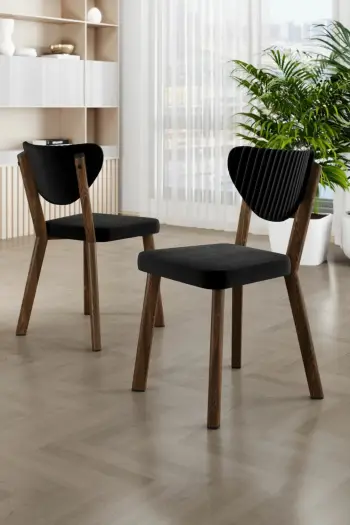 Set karrigesh (6 copë) Hanah Home, Arfe, e zezë, kafe