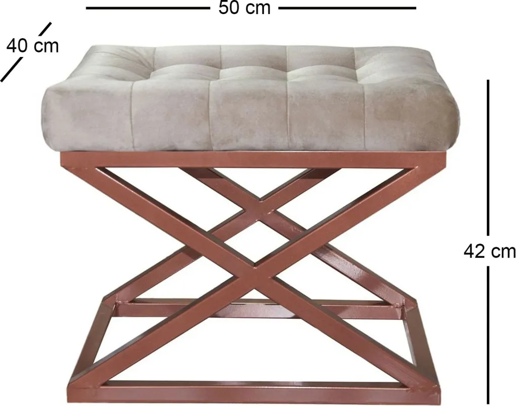 Pouf Atelier del Sofa, ngjyrë bakri dhe krem - 2