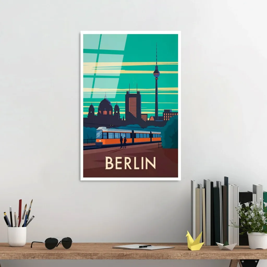 Pikturë dekorative prej xhami të temperuar, Wallity, UV-1004, 30x45cm - 1