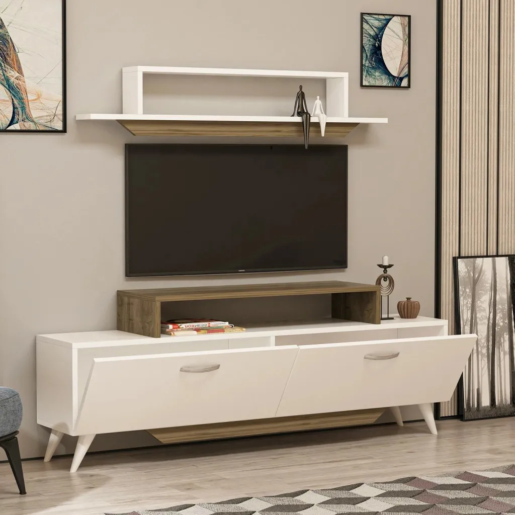 Njësi TV Harmony, bardhë, arrë - 2