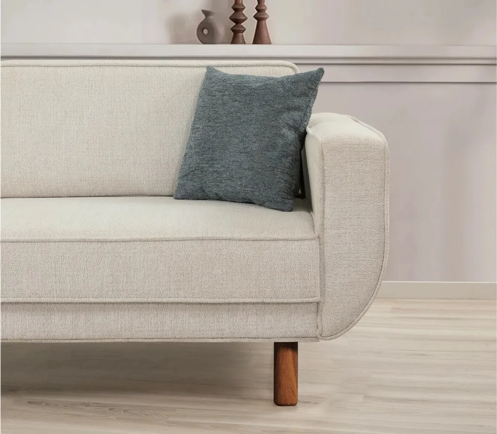 Set divan-krevat Atelier del Sofa, Lorus, arrë, krem - 2