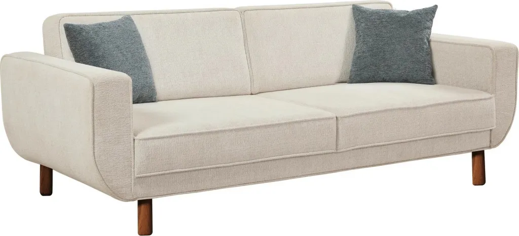 Set divan-krevat Atelier del Sofa, Lorus, arrë, krem - 4