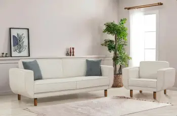 Set divan-krevat Atelier del Sofa, Lorus, arrë, krem