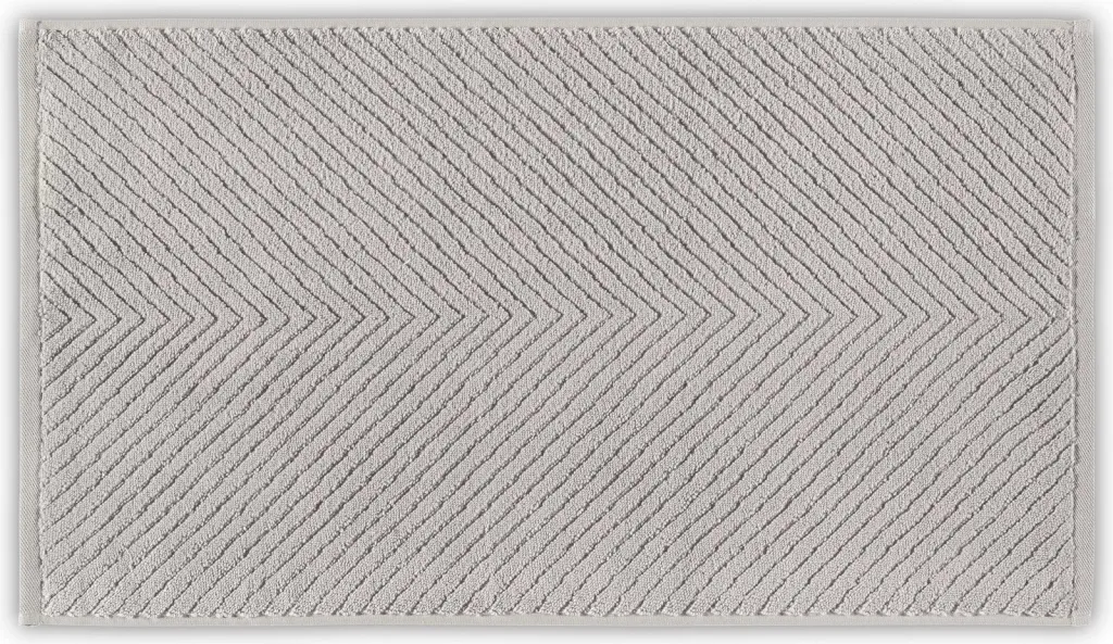 Peshqir banje Mijölnir, model Chevron, ngjyrë gri e çelët - 1