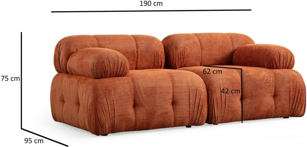 Këndare Atelier del Sofa Petite 2, portokalli - 10
