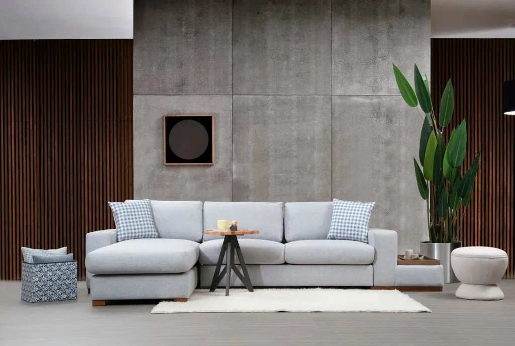 Kënd-sofë Atelier del Sofa, Loop 14, ngjyrë gri e çelët - 2