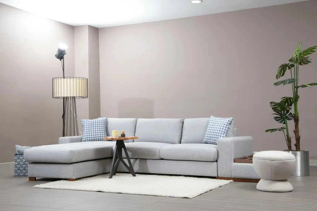 Kënd-sofë Atelier del Sofa, Loop 14, ngjyrë gri e çelët - 3