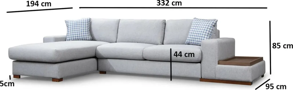 Kënd-sofë Atelier del Sofa, Loop 14, ngjyrë gri e çelët - 7