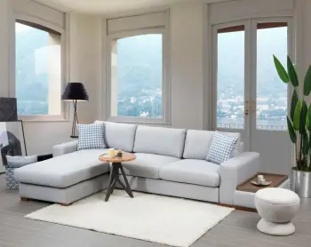 Kënd-sofë Atelier del Sofa, Loop 14, ngjyrë gri e çelët
